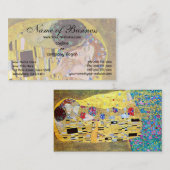 De kus van Gustav Klimt Visitekaartje (Voorkant / Achterkant)