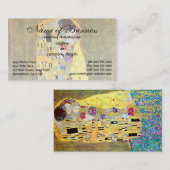 De kus van Gustav Klimt Visitekaartje (Voorkant / Achterkant)