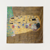 De kus van Gustav Klimt Wandkleed (Voorkant (horizontaal))