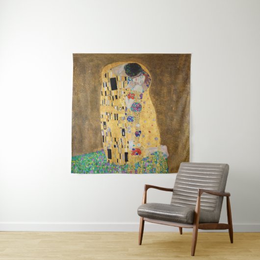 De kus van Gustav Klimt Wandkleed (In situ)