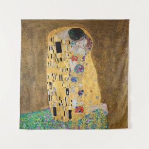 De kus van Gustav Klimt Wandkleed