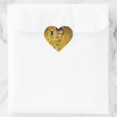 De kus van Gustave Klimt Hart Sticker (Tas)