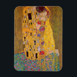 De kus van Gustave Klimt Magneet<br><div class="desc">"The Kiss" door Gustave Klimt (1908,  olie- en goudblad op canvas,  Österreichische Galerie Belvedere museum,  Belvedere Palace,  Wenen,  Oostenrijk)</div>