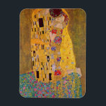 De kus van Gustave Klimt Magneet<br><div class="desc">"The Kiss" door Gustave Klimt (1908,  olie- en goudblad op canvas,  Österreichische Galerie Belvedere museum,  Belvedere Palace,  Wenen,  Oostenrijk)</div>