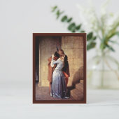 De kus van Hayez Francesco Briefkaart (Staand voorkant)