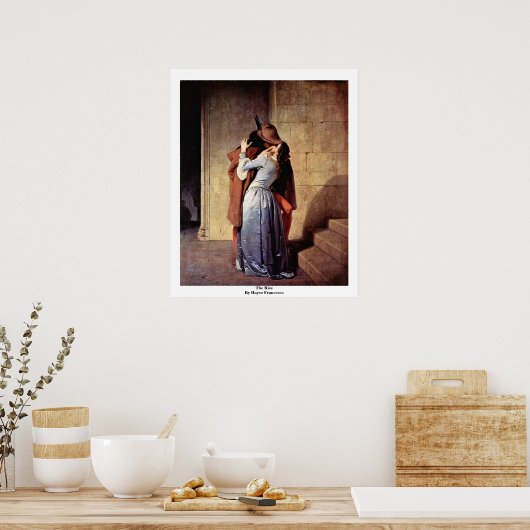 De kus van Hayez Francesco Poster (Keuken)