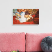 De kus van Henri de Toulouse-Lautrec op Canvas~ Canvas Afdruk (Insitu (Woonkamer))