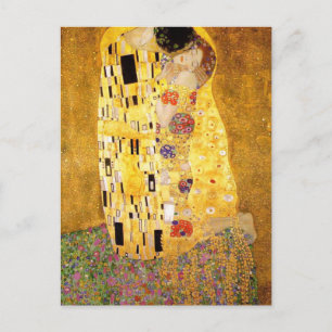 De kus van het Briefkaart Gustav Klimt