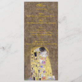 De kus van het Klimt Wedding Gold-menu Menu