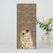 De kus van het Klimt Wedding Gold-menu Menu (Staand voorkant)