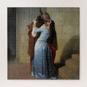 De kus van het paar 1859 Francesco Hayez Legpuzzel