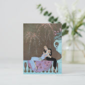 De  Kus van het Vuurwerk van de Kunst van de Deco  Aankondigingskaart (Staand voorkant)