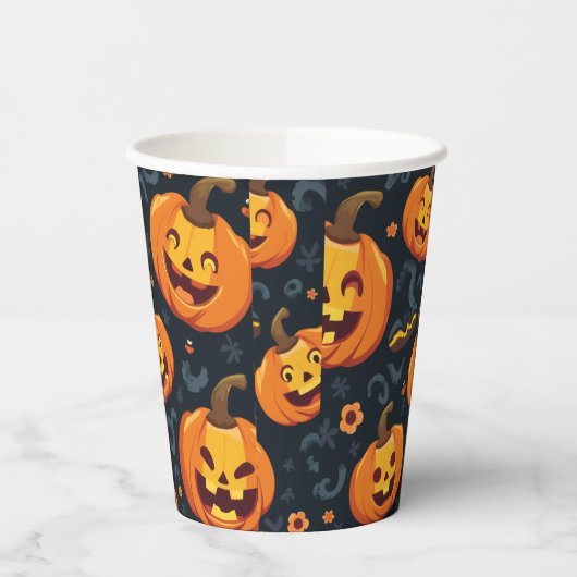 De kus van Jack O'Lantern Papieren Bekers (Links)