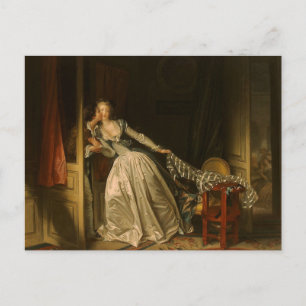 De kus van Jean Honore Fragonard Briefkaart
