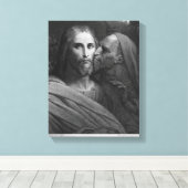 De Kus van Judas 2 Canvas Afdruk (Insitu (Houten vloer))