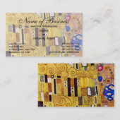 De Kus van Klimt, Art Nouveau Gold Pattern Design Visitekaartje (Voorkant / Achterkant)