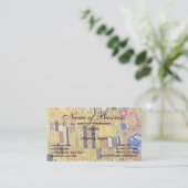 De Kus van Klimt, Art Nouveau Gold Pattern Design Visitekaartje (Staand voorkant)