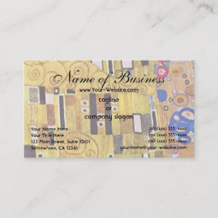 De Kus van Klimt, Art Nouveau Gold Pattern Design Visitekaartje