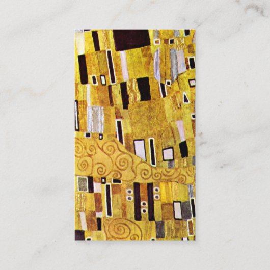 De Kus van Klimt, Art Nouveau Gold Pattern Design Visitekaartje (Achterkant)