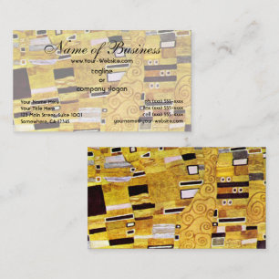 De Kus van Klimt, Art Nouveau Goud Patroon Ontwerp Visitekaartje