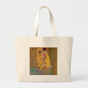 De kus van Klimt Grote Tote Bag
