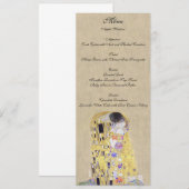 De kus van Klimt Wedding Creamy Sand Menu (Voorkant / Achterkant)
