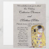 De kus van Klimt Wedding White Gold Art Kaart (Voorkant / Achterkant)