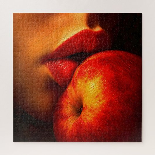 De kus van nectarine – Een intieme portret Legpuzzel (Verticaal)