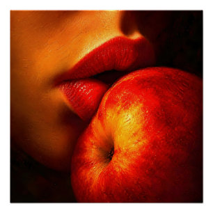 De kus van nectarine – Een intieme portret Perfect Poster