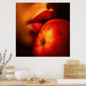 De kus van nectarine – Een intieme portret Poster (Keuken)
