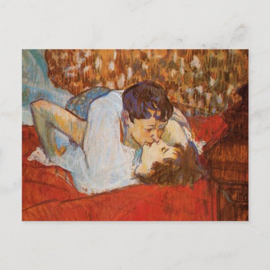 De kus van Toulouse-Lautrec Briefkaart (Voorkant)