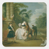 De kus vierkante sticker (Voorkant)