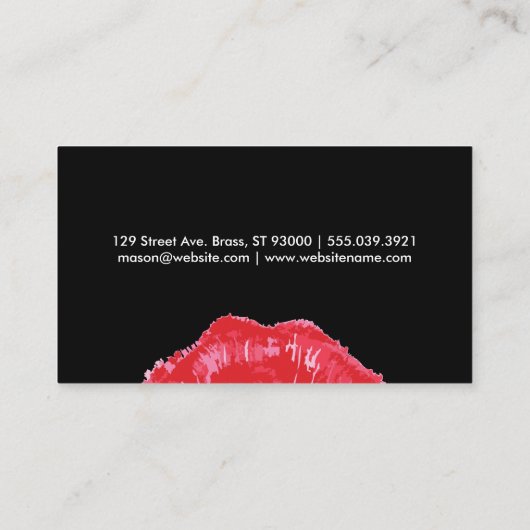 De Kus Visitekaartje (Achterkant)