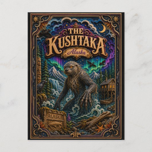 De Kushtaka Alaska Popcut Legenden Briefkaart (Voorkant)