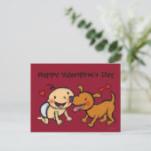 De Kussen van de Neus van het baby van de Hond Feestdagenkaart (Staand voorkant)