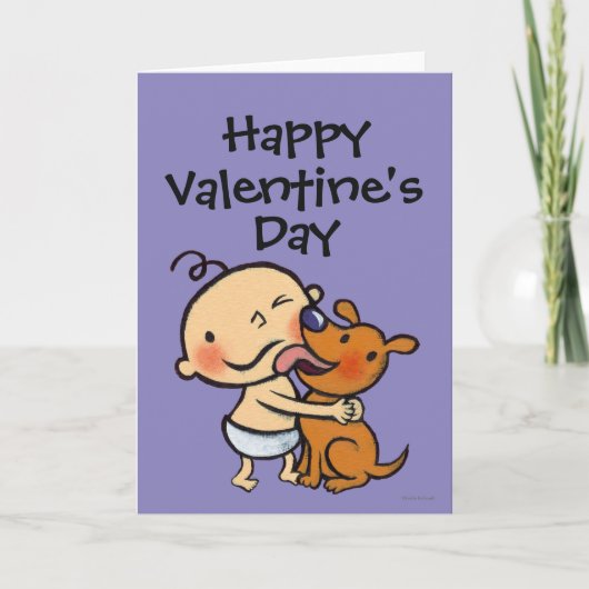 De Kussen van het puppy voor het Baby Feestdagen Kaart (Voorkant)