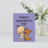 De Kussen van het puppy voor het Baby Feestdagenkaart (Staand voorkant)