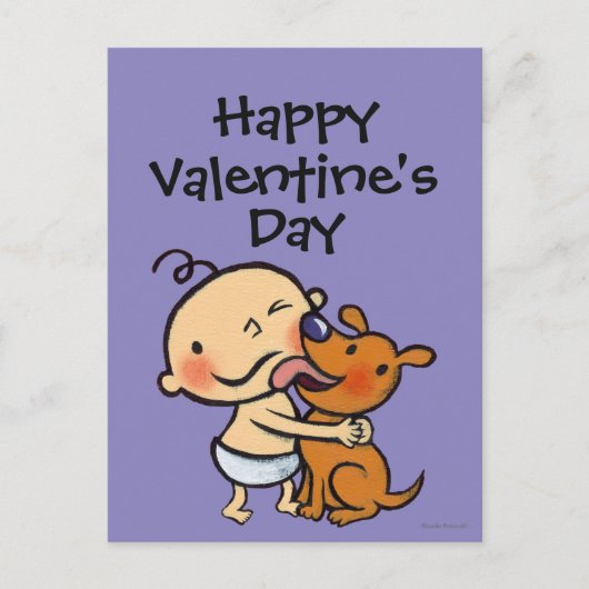 De Kussen van het puppy voor het Baby Feestdagenkaart (Voorkant)