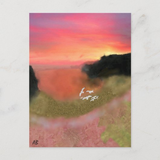 de kust, briefkaart (Voorkant)