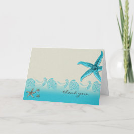 De kust in Zand en Aqua danken u Bedankkaart