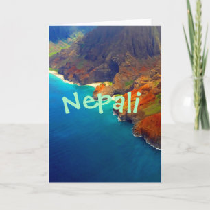 De Kust Kauai Hawaï van Nepali Kaart