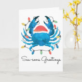 De kust Kerstman van de Vakantie van de Krab van Kaart (Gele Bloem)