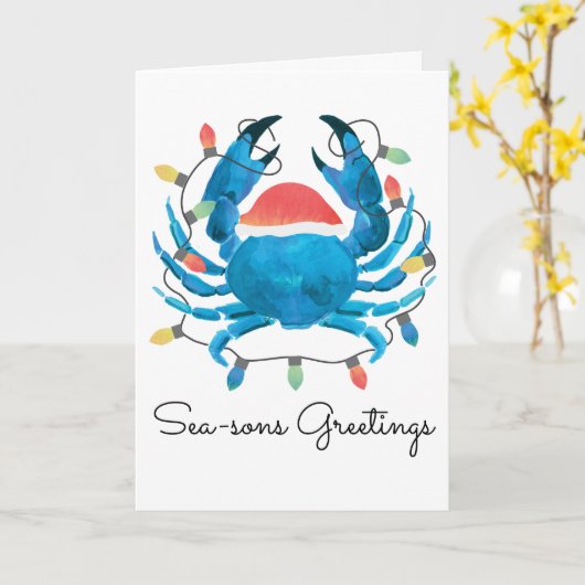 De kust Kerstman van de Vakantie van de Krab van Kaart (Gele Bloem)