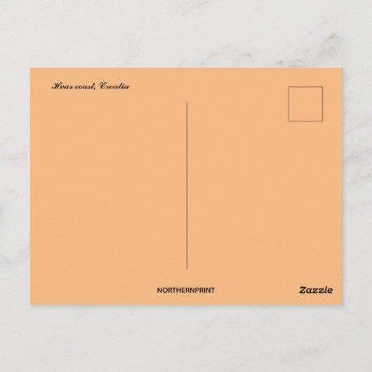 De Kust Kroatië van Hvar Briefkaart (Achterkant)