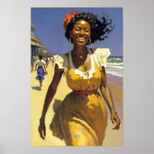 De kust lopen poster