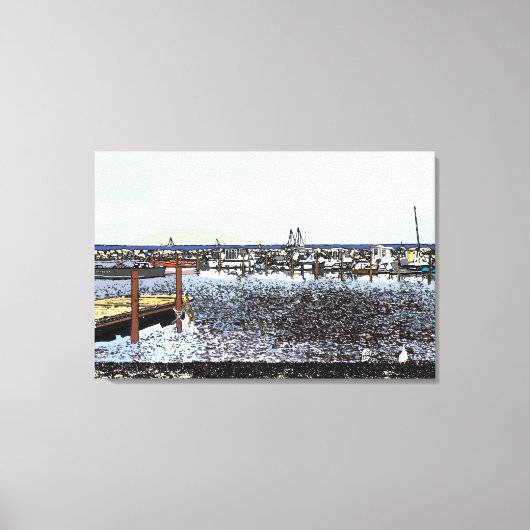 De kust, Marseillan Zuid-Frankrijk Canvas Afdruk (Voorkant)