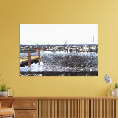 De kust, Marseillan Zuid-Frankrijk Canvas Afdruk (Insitu (Woonkamer))