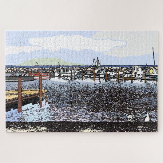 De kust, Marseillan Zuid-Frankrijk Legpuzzel (Horizontaal)