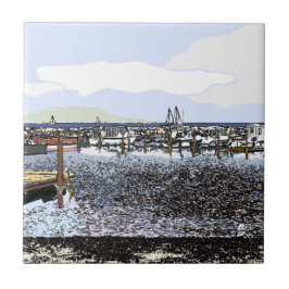 De kust, Marseillan Zuid-Frankrijk Tegeltje