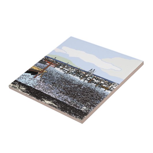 De kust, Marseillan Zuid-Frankrijk Tegeltje (Zijkant)